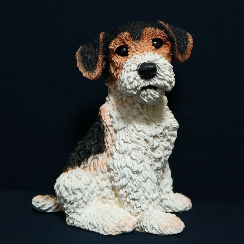 ジャックラッセルテリア 犬の置物 犬 置物 オブジェ イタリア製 ITALY イタリー製 インテリア 高さ 約22cm 重さ 約1236g
