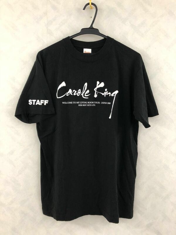 Carole King WELCOME TO MY LIVING ROOM TOUR JAPAN 2008 HERBEST HITS LIVE STAFF Tシャツ サイズL キャロルキング スタッフTシャツ