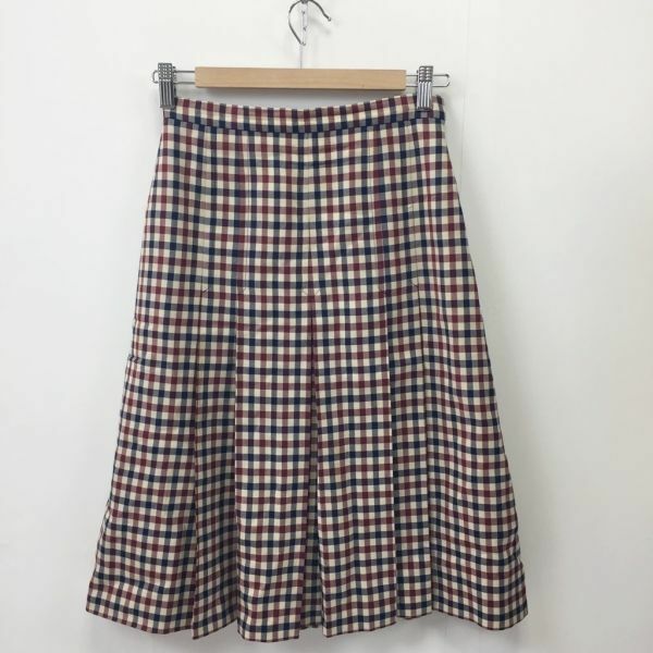 Aquascutum/アクアスキュータム スカート ひざ下スカート チェック柄 プリーツ サイズ6 レディース