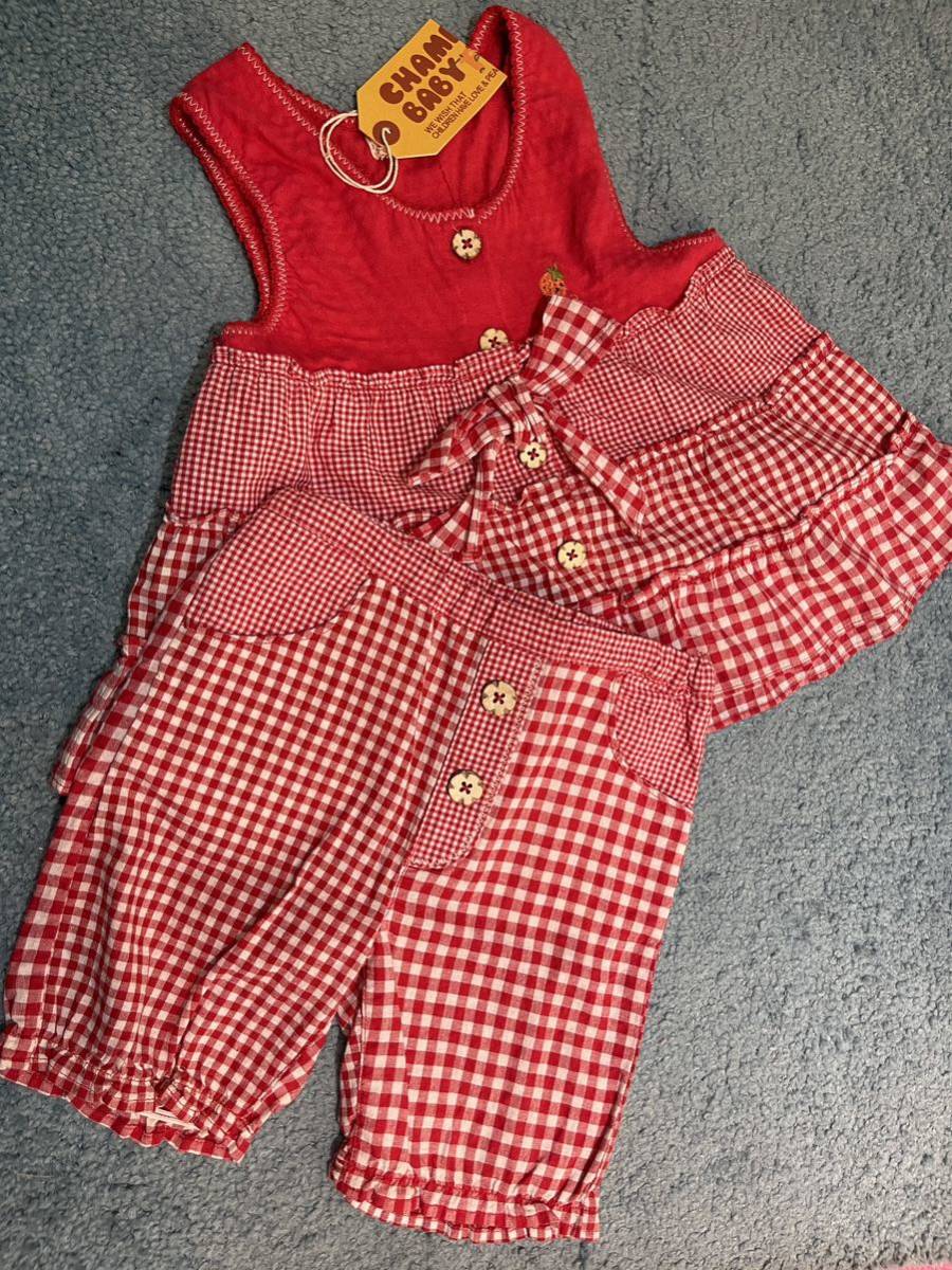 新品アウトレット商品　champ baby 90センチスーツ　赤