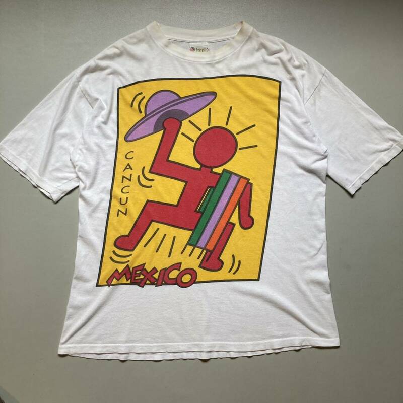 90s Keithharing art T-shirt “size XXL” 90年代 キースヘリング アートTシャツ ヴィンテージ 
