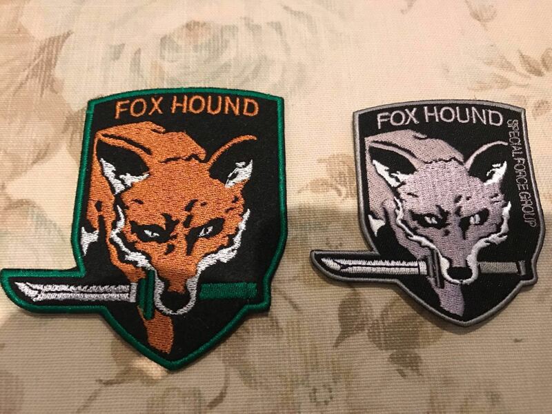 METAL GEAR SOLID メタルギアソリッド FOX HOUND フォックスハウンド 狐 ゲーム GAME サバイバル サバゲー 部隊章 刺繍 ワッペン パッチ