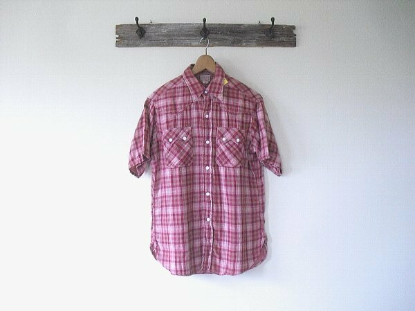 S/S WESTERN SHIRTS（ダブルワークス）＠38　半袖　ウエスタン　コットン100%　ダブルガーゼ　絶版品　ウエアハウス　デッドストック　新品