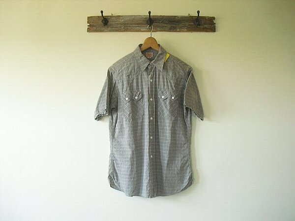 S/S WESTERN SHIRTS（ダブルワークス）ウエアハウス　ライトグレー　半袖　ウエスタン　コットン100%　希少　絶版品　デッドストック　新品