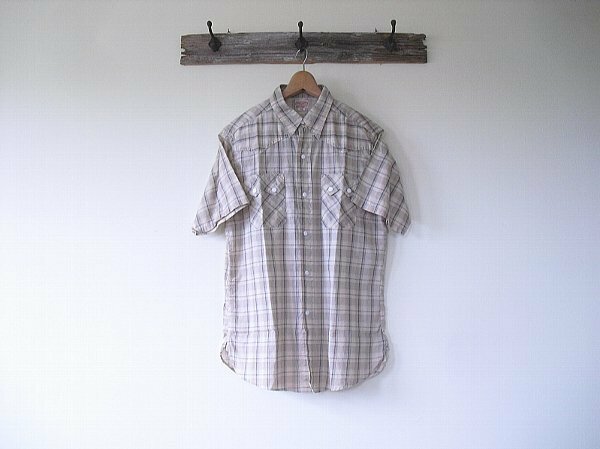 S/S WESTERN SHIRTS（ダブルワークス）ウエアハウス　russian saxblue　半袖　ウエスタン　コットン100　希少　絶版　デッドストック　新品