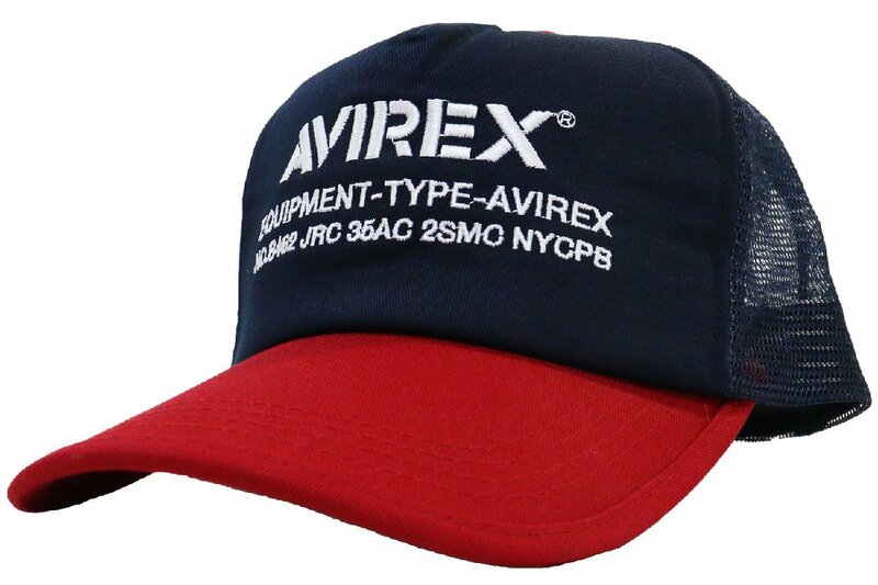【約62から64cm サイズ調節可能】AVIREX アビレックス アヴィレックス メッシュキャップ ロゴ 大きいサイズ帽子★ネイビー★新品
