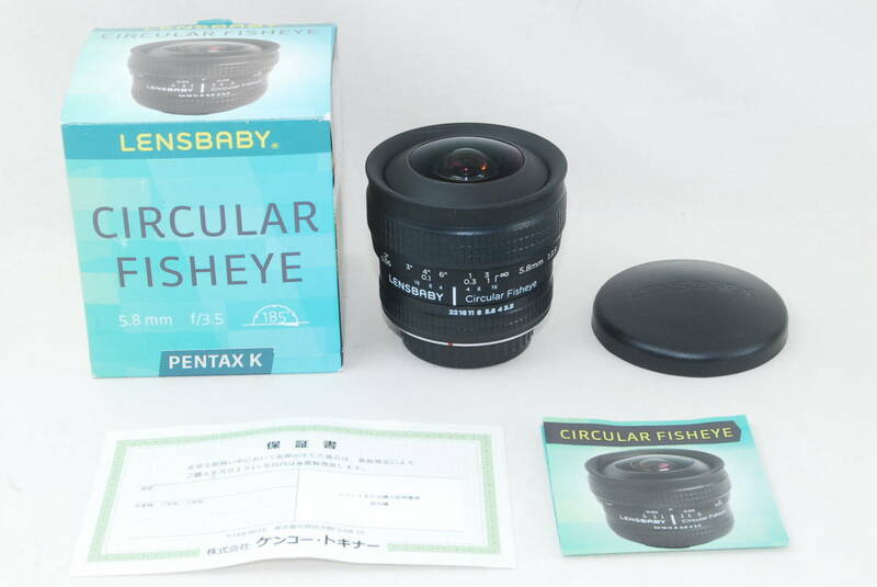 ★美品★LENSBABY レンズベビー Circular Fisheye 5.8mm F3.5 魚眼レンズ PENTAX ペンタックス 元箱付き♪