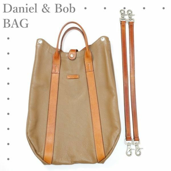 ダニエルアンドボブ Daniel & Bob 美品 トートバッグ/クロドーロ/ ブラウン W35xH45xD22（4978)aej3