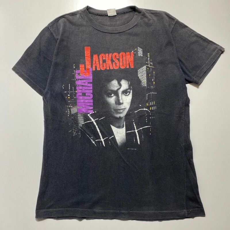 【XL】1980s Vintage Michael Jackson BAD Tour 88 Tee 1980年代 ヴィンテージ マイケルジャクソン Bad 88年 ツアーTシャツ ユーロ G1839