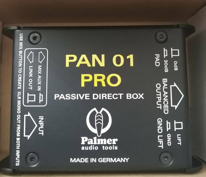 Palmer パルマー PAN01 PRO Passive DI パッシブ・ダイレクトボックス THRU出力／AUX ドイツ製