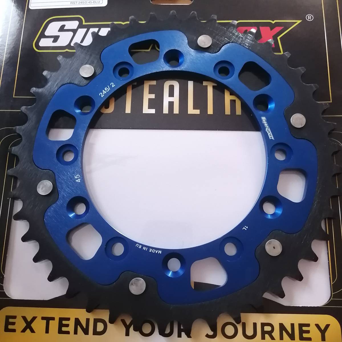 スーパースプロックス HONDA XR200,250,500,600, XL500,600 Supersprox スプロケット リア STEALTH 45T RST-245/2:45-BLU