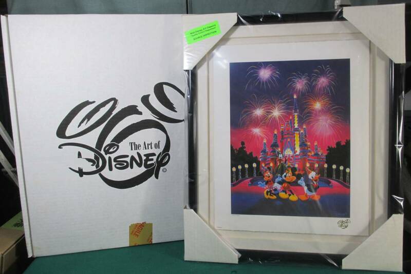 【希少 真作 7500部 限定 未開封】ディズニーランド 25周年 シルクスクリーン ウォルト ディズニー Walt Disney 1996年 証明書 付 ミッキー