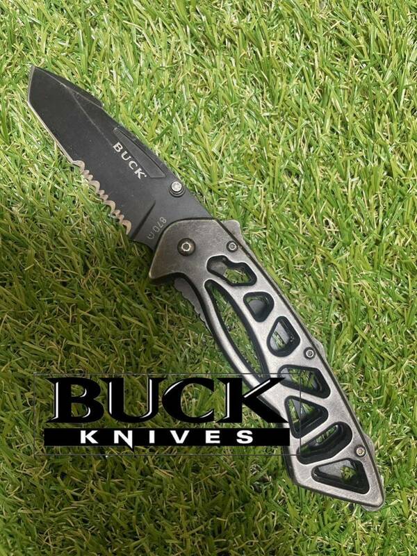 BUCK Knife #504 BONES Black バックナイフ　フォールディングナイフ 折りたたみナイフ