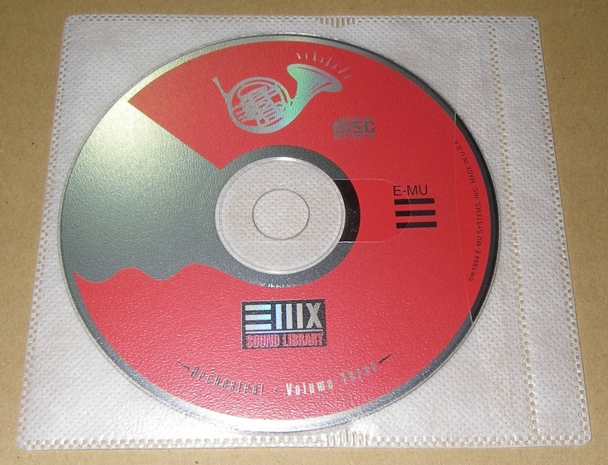 ★E-MU ORCHESTRAL VOLUME THREE SOUND LIBRARY (CD DATA STORAGE)★