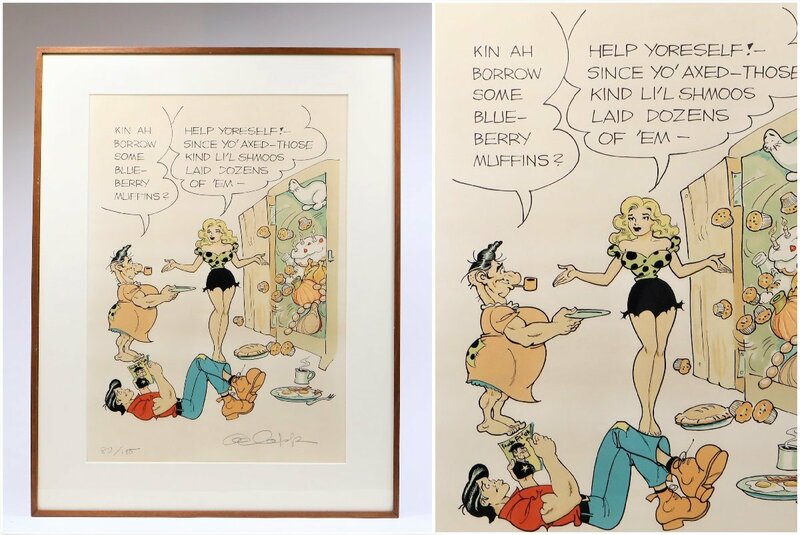 アル・キャップ「Lil Abner」82/100 版画 額装品 Comic Art / Al Capp アメリカの漫画家 コミックアート アメコミ
