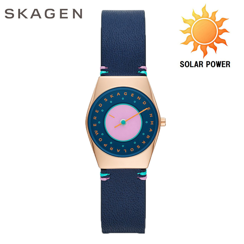 SKAGEN SKW3085 スカーゲン レディース 腕時計 ネイビー ソーラー 女性 アナログ シンプル レザーベルト ビジネス 北欧 SDGs 薄型 軽量