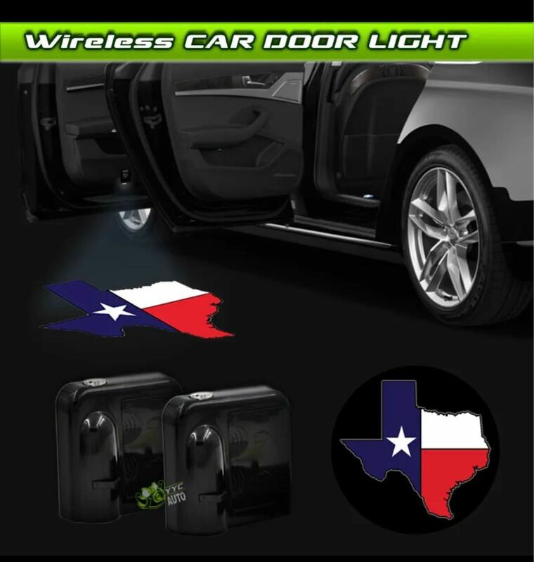 送料込 texas テキサス カーテシ カーテシー ランプ ドア ウェルカム ライト LEDロゴ 投影 raptor f150 ram シルバラード タンドラ ラム