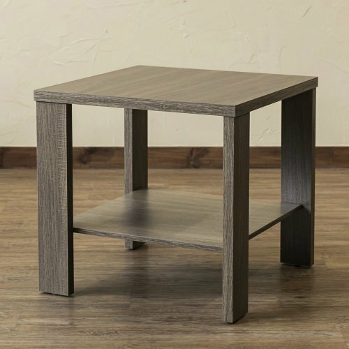 サイドテーブル 正方形 木製 ミニ テーブル コーヒーテーブル アウトレット価格 新品 花台 ソファテーブル アンティークブラウン色
