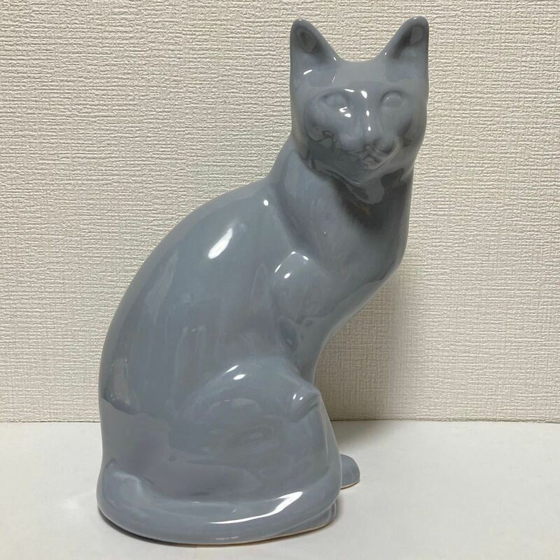 Stevenson Brothers 陶器 置物 ヴィンテージ 英国製 猫 貴重　フィギュリン　アッシュペーフランス ペンス　北欧　ヨーロッパ