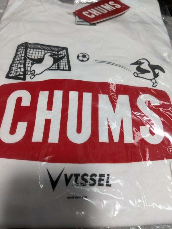 新品未使用 CHUMS ヴィッセル神戸 コラボ Tシャツ XS 12 半袖 チャムス ② Jリーグ 優勝