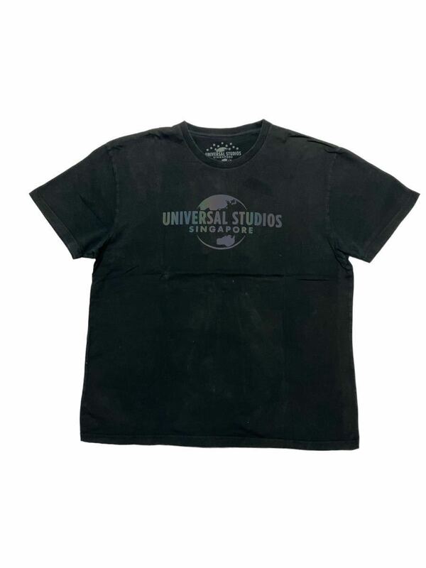 レア UNIVERSAL STUDIOS SINGAPORE プリントTシャツ sizeXL【1030】