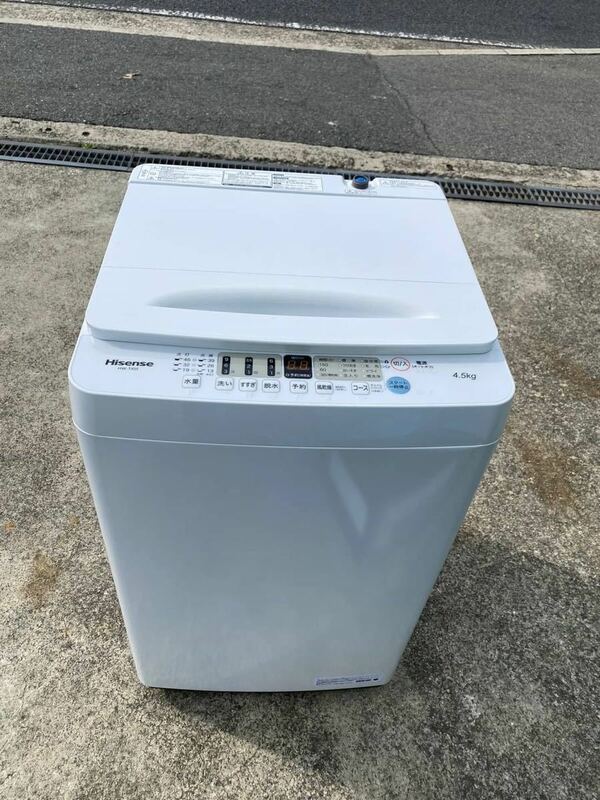 ○G8521 Hisense ハイセンス 全自動洗濯機 4.5kg HW-T45F 22年製○