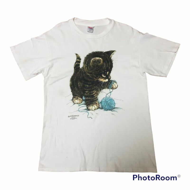 美品 90s00s 子猫 グラフィック Tシャツ Ｍ