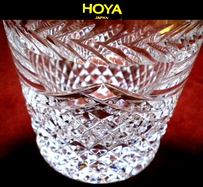 売切 HOYA クリスタル オンザ ロックグラス グラス 大 容量:290cc 1客 未使用 B/E 寸法φ上87/下65×H93mm、 重量390ｇ 口元1.5mm 底厚17mm