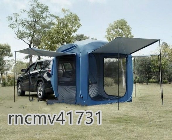 「81SHOP」トランクテント カーサイドタープ 車中泊テント 車と連結 SUVラポップアップテントンドフィールド ハッチバックテントリアゲート