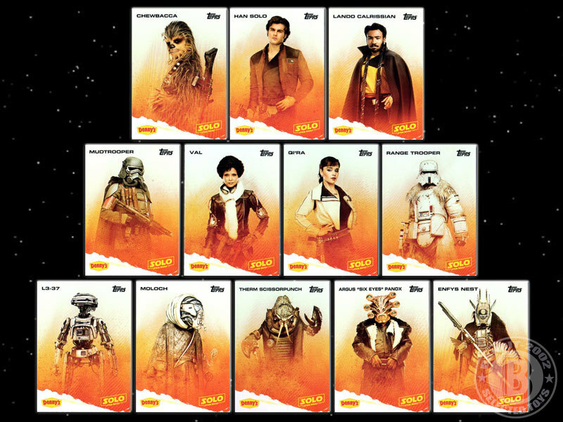 ハン・ソロ/USデニーズ×TOPPSコラボ プロモ・カード12枚セット/トレカ/スターウォーズ・ストーリー STAR WARS SOLO