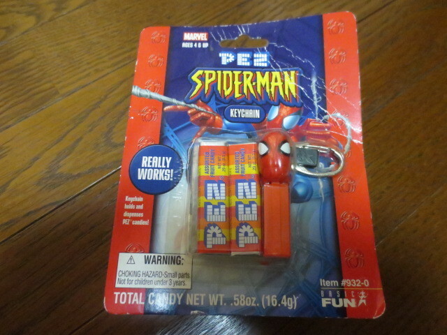 未使用品　未開封　ＰＥＺ　２００３　ＳＰＩＤＥＲ－ＭＡＮ　ＫＥＹ　ＣＨＡＩＮ　ペッツ　スパイダーマン　キーホルダー