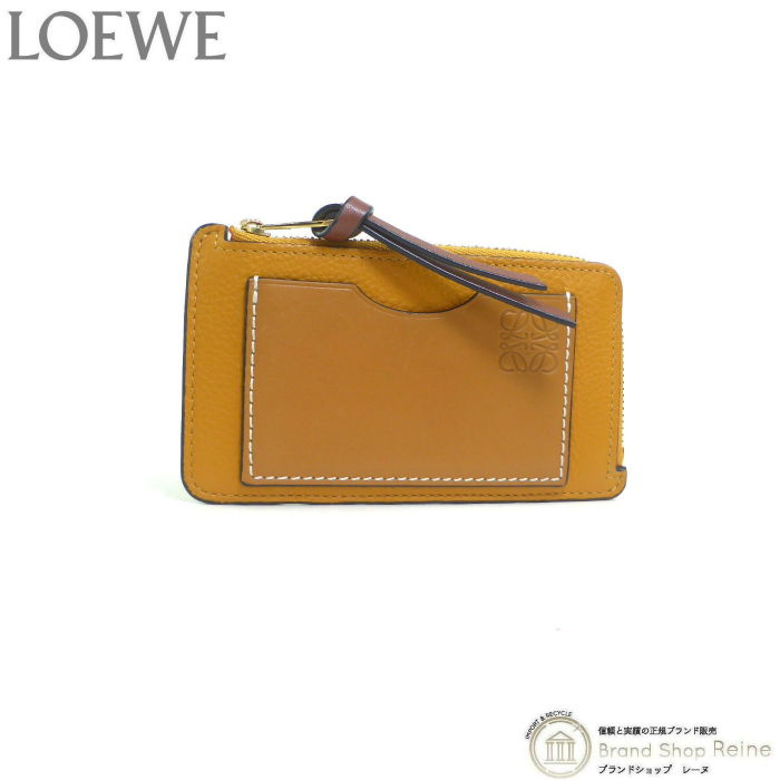 ロエベ （LOEWE） コイン＆カードホルダー カードケース コインケース 小銭入れ C660Z40X04 サンフラワー×ハニー（中古）