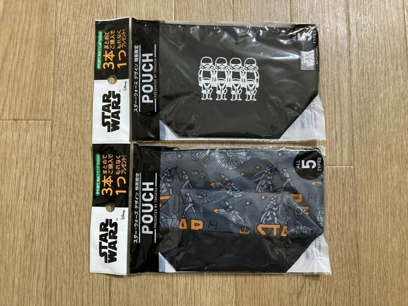 新品非売品☆スターウォーズ STAR WARS ポーチ 2個セット サントリー特茶限定 人気デザイン