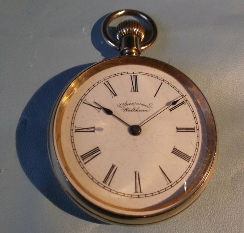 WALTHAM ウォルサム 7石 14ct Gold TWO PLATES 懐中時計 手巻き アメリカ アンティーク 1895年