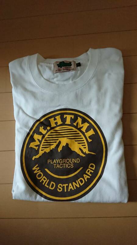 美品☆Html『Mt.HTML』Tシャツ(半袖)Lサイズ/白/ブランド/ファッション/オシャレ/服/上着/カットソー/マウンテン/ストリート/大人気