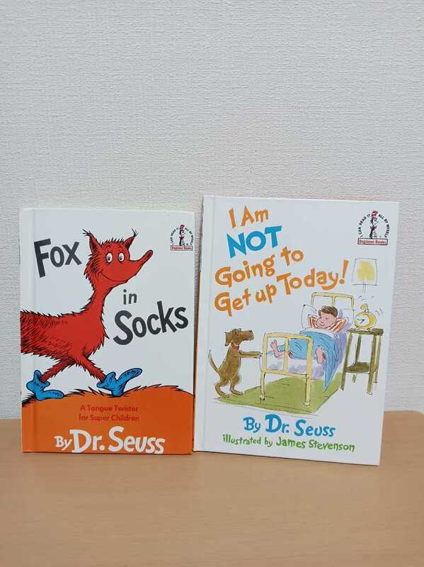【英語絵本】2冊セット★ドクタースース★Dr. Seuss★Fox in Socks★I Am Not Going to Get Up Today！
