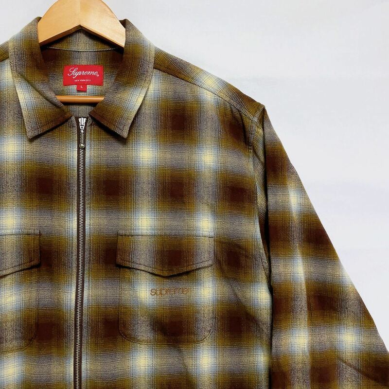 Supreme Shadow Plaid Flannel Zip Up Shirt 22AW 22FW シュプリーム シャツ