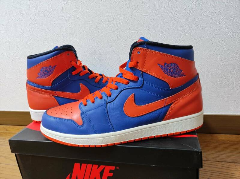 NIKE AIR JORDAN 1 RETRO HIGH OG KNICKS ニックス 海外正規品 31cm 555088-407 85 chicago bred royal travis scott つま黒 AJ1 kaws 1985