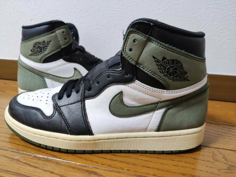 NIKE AIR JORDAN 1 RETRO HIGH OG CLAY GREEN 海外正規品 28cm 555088-135 85 chicago bred travis scott つま黒 AJ1 kaws 1985 off white