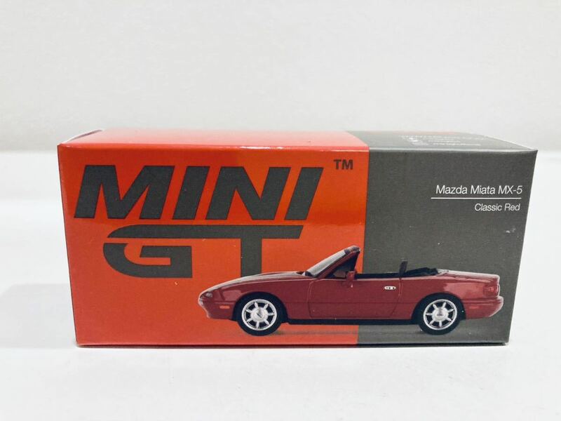 1/64 MInI GT マツダ ミアータ MX-5 (ユーノス ロードスター) クラシックレッド 左ハンドル
