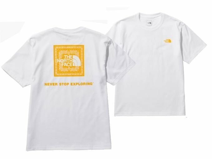 【処分価格】THE NORTH FACE ノースフェイス S/S BANDANA SQUARE ロゴTシャツ/Lサイズ 新品