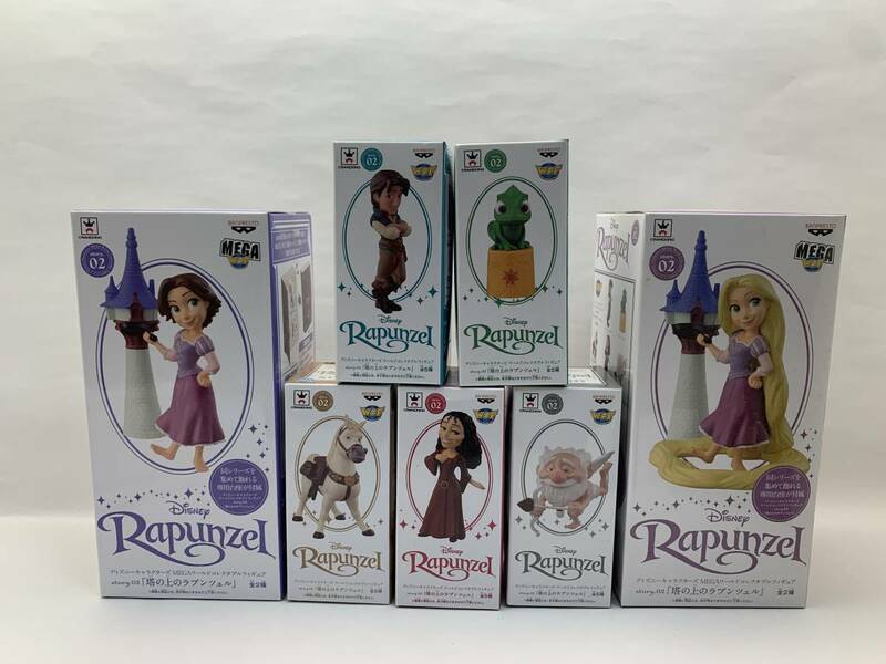 【未開封品】 ディズニー ワールドコレクタブルフィギュア 塔の上のラプンツェル story.02 ワーコレ MEGA Rapunzel WCF 全7種セット