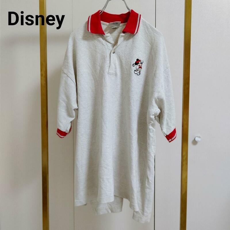 Disney/ディズニー/XL/ライトグレー/ポロシャツ