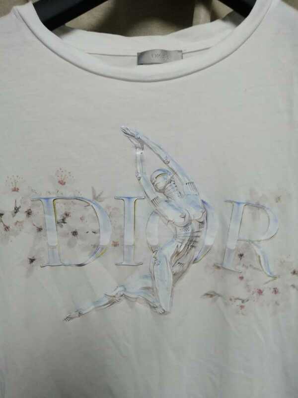 空山基×DIORディオール最高傑作 春の装い爽やか春の桜セクシーロボットチェリーブロッサムディオールジャイアントロゴ半袖Tシャツ