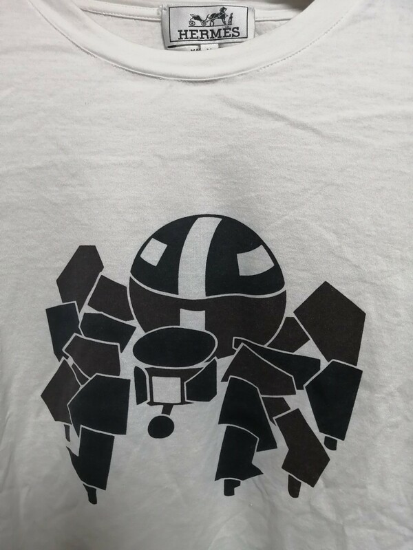 エルメスロボットアートデザイン最高傑作一瞬でエルメスと分かる高級感気品溢れる至高の逸品エルメスアート半袖Tシャツ