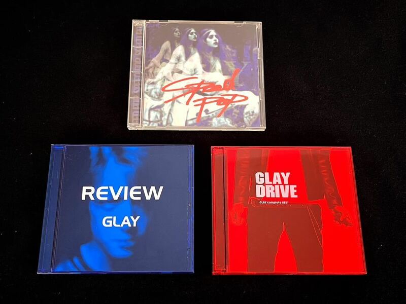 GLAY☆CDアルバム3枚セット☆スピード・ポップ☆REVIEW☆DRIVE☆used