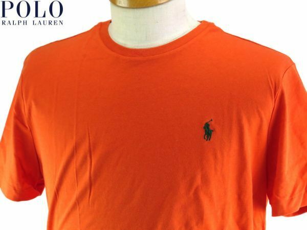 【メール便送料250円】新品 POLO Ralph Lauren ポロラルフローレン Tシャツ ワンポイント オレンジ 457/ USサイズ S