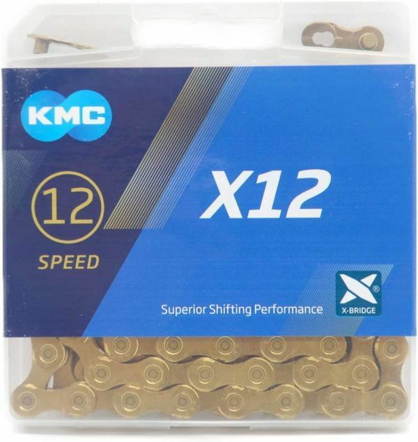 KMC ケイエムシー X12 チェーン 12速 12S 12スピード 12speed 用 126Links ゴールド 自転車