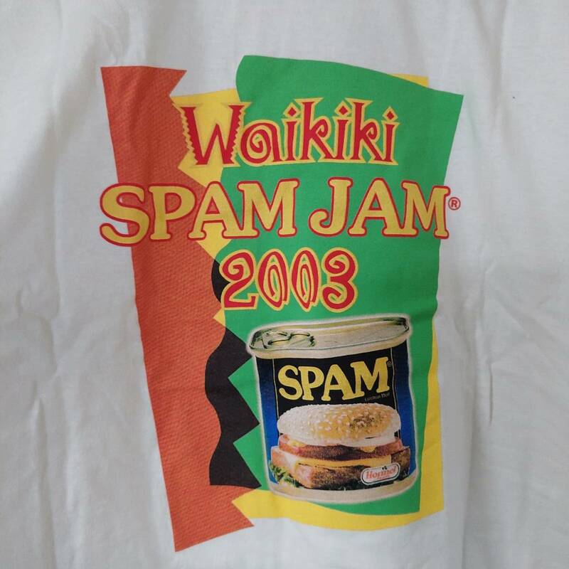 新品未使用　ハワイ　SPAM JAM　2003年 Tシャツ XLサイズ 白色