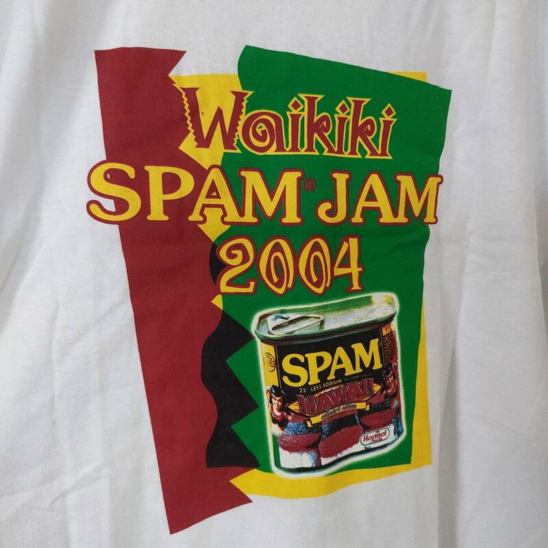 新品未使用　ハワイ　SPAM JAM　2004年 Tシャツ Lサイズ 白色